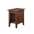 Atlantic Furniture Atlantic Furniture AH13313 14 x 22 x 22 in. Nantucket Chair Side Table with Charger; Burnt Amber AH13313